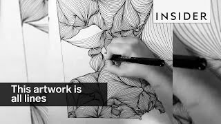 This artist makes billowing artworks out of curved lines