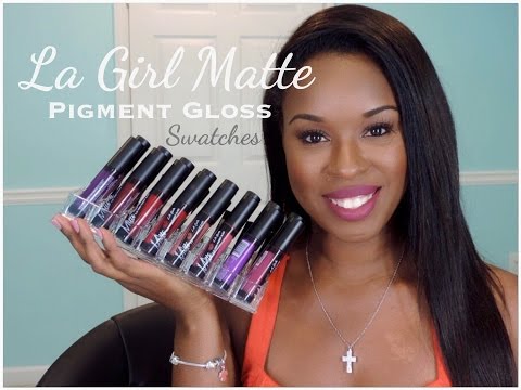 16 LA Girl Matte Pigment Gloss| Swatches| The Painted Lips Project