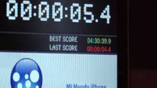 Ipod Touch Application - Hold The Button ( I have got the second best time in the world with 4:30:39.9) screenshot 2