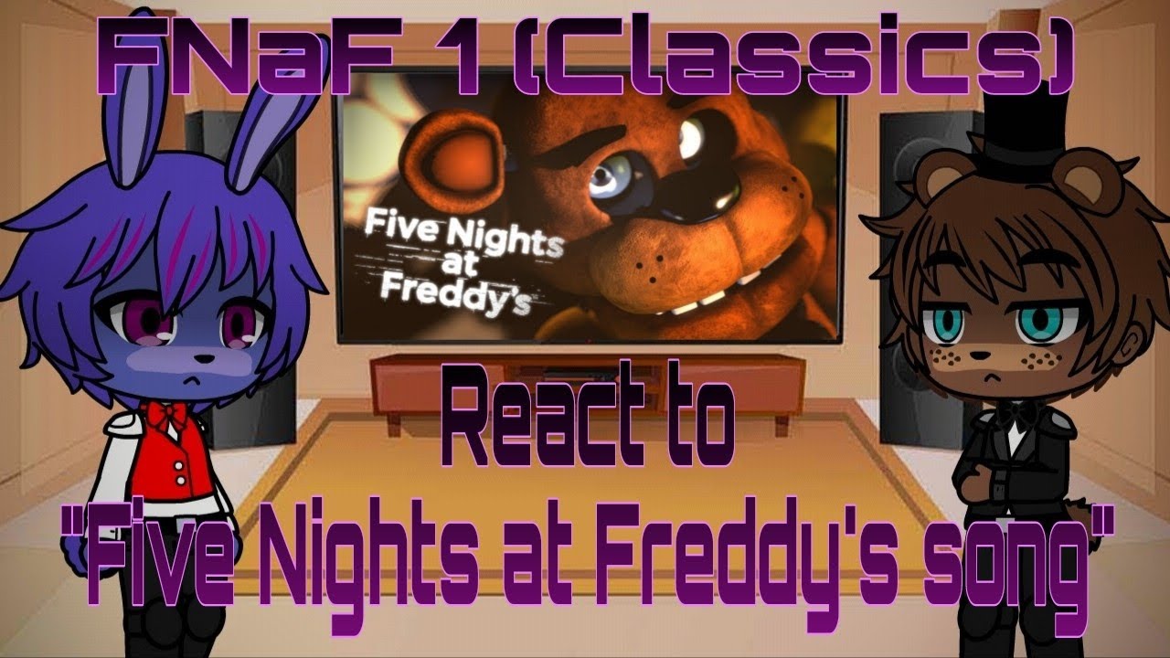 FNaF 1 (Classics) React To: Five Nights at Freddy's song
