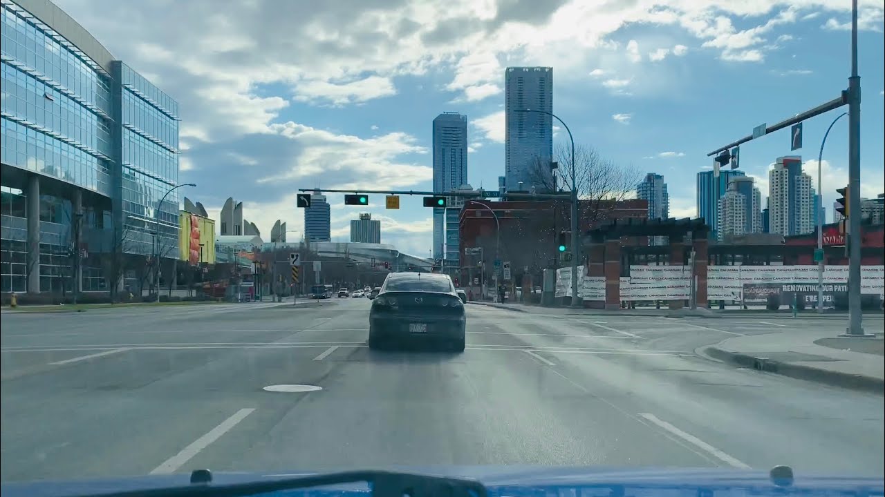 Edmonton - Stony Plain Road to Downtown ( ICE District ) - YouTube