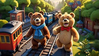Six Teddy Bears Ride a Train | Choo-Choo Counting Song for Kids | Fun Travel Rhyme for Preschoolers
