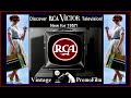 Vintage 1957 RCA Portable TV promo, Vintage CRT Television technology, RCA Victor History vacuum