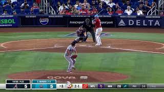 Every Jake Burger Home run vs Atlanta Braves