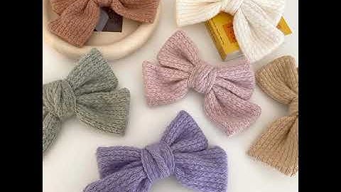 Kẹp nơ len cực dễ thương - Tiệm đồ Handmade