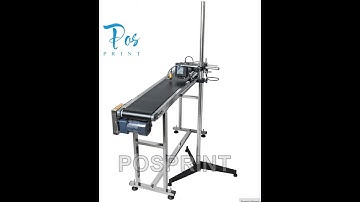 POSPRINT Handheld Inkjet Coding Machine mount on Conveyor belt with sensor