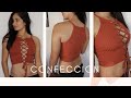 Como hacer crop top halter apertura delantera(How to make crop top halter front opening)