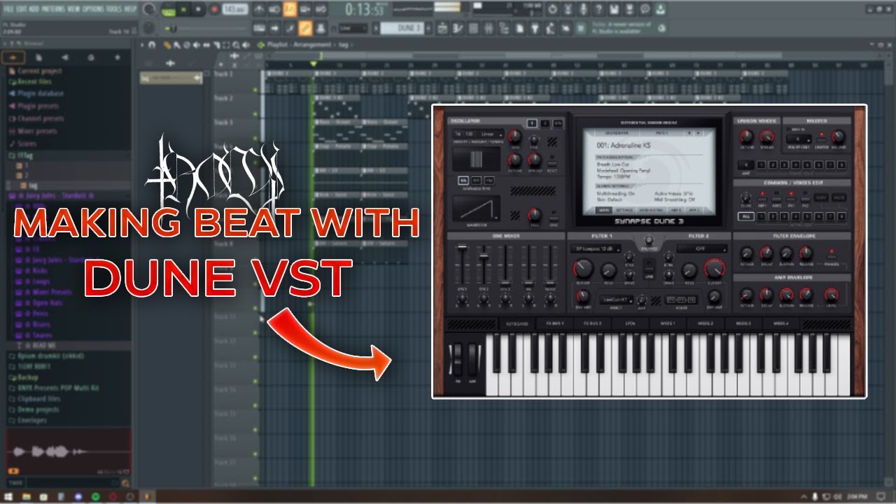 MAKING TRAP BEAT WITH DUNE VST IN FL STUDIO | FL STUDIO COOKUP