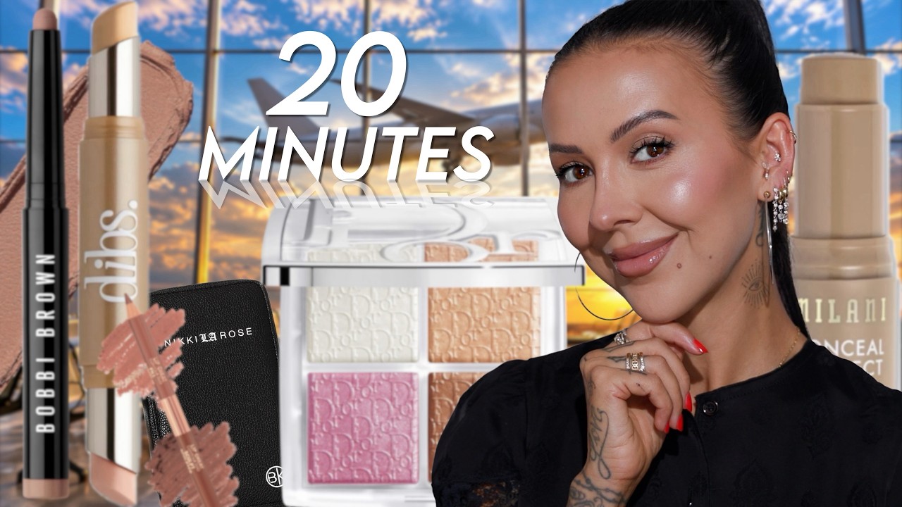 الصورة المصغّرة لـ Easy Travel Makeup Tutorial | A Flawless Makeup Look in 20 Minutes!