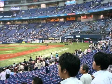 ２０１２／６／６　オリックス・ヤクルト戦　国歌斉唱
