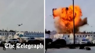 video: Watch: Ukraine flies aircraft packed with explosives into Russian drone factory