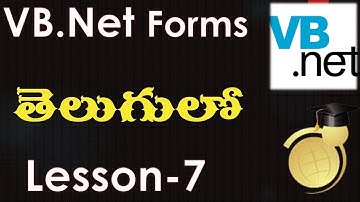 VB.Net Forms in Telugu-Button & Text Box Controls-Lesson-7