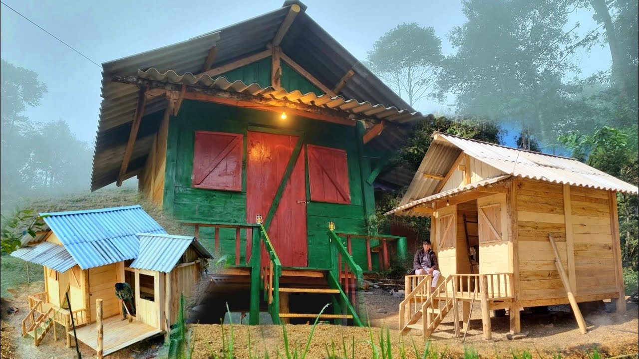 full video 70 days building a beautiful wooden house YouTube