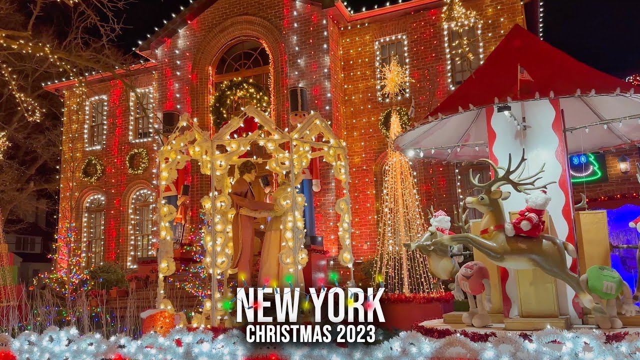 NYC Christmas 2023 4K NYC Christmas Decorations Rockaway Beach Queens