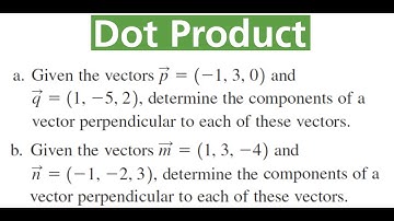 COMPONENTS OF VECTOR Perpendicular To Given Vectors