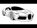 How To Draw A Car: The Bugatti Divo Car Drawing - Car Drawing Easy - Kolay Bugatti Araba Çizimi 2021
