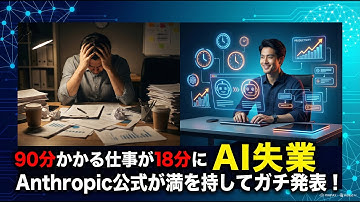 90分かかる仕事が18分に：Anthropic公式が満を持してガチ発表！【AI失業】