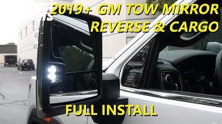 2019  2022 GM Tow Mirror Reverse & Cargo Install (DUAL FUNCTION)