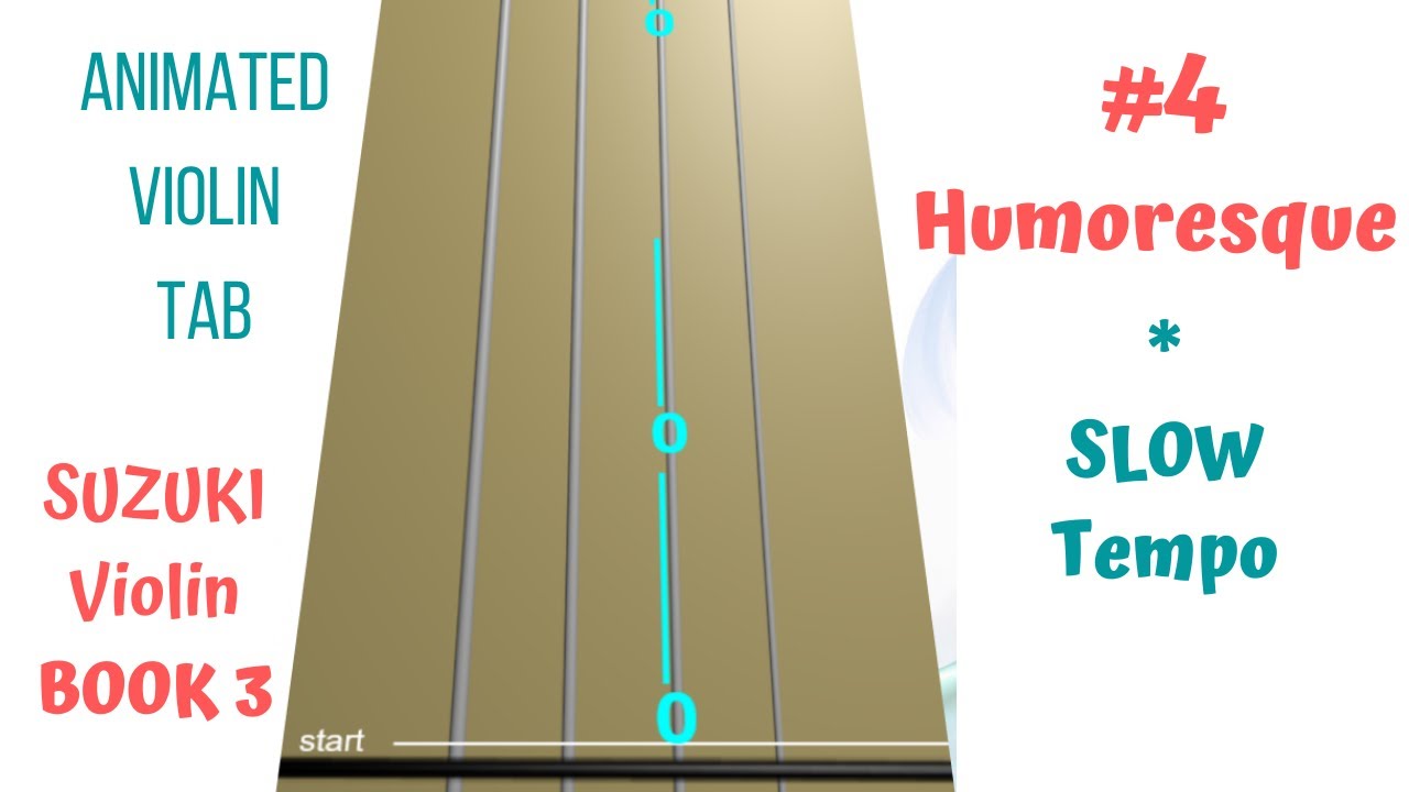 4 HUMORESQUE Suzuki Violin Book 3 SLOW TEMPO * (Violin Tutorial