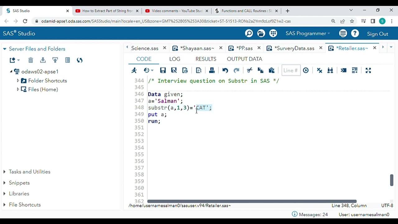 Interview question on substr in sas youtube