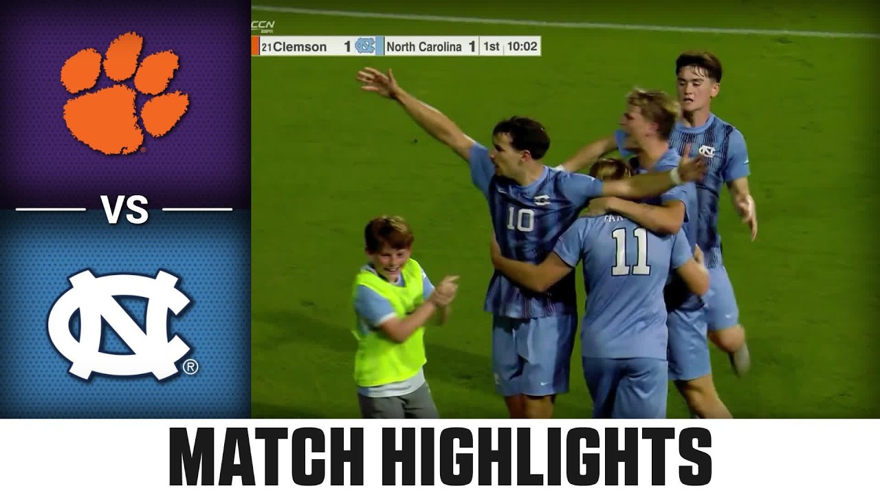 Clemson vs. North Carolina Match Highlights | 2026 ACC Men's Soccer