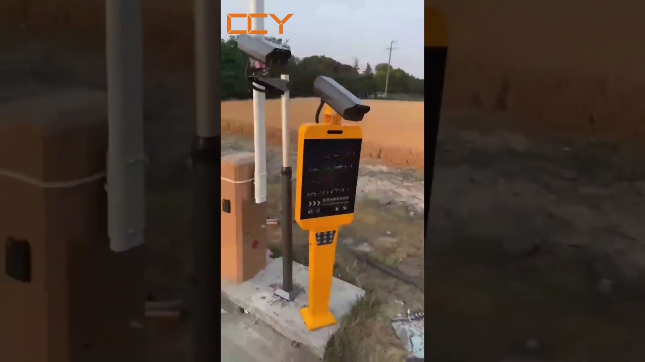 Boom Barrier with Plate Recognition and Security Camera 