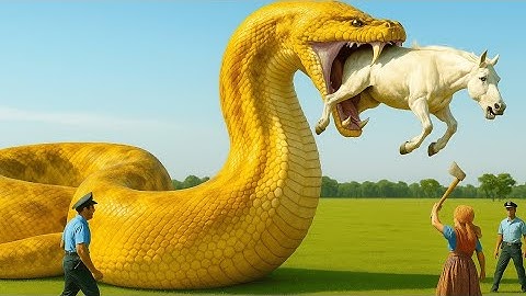 Brave Heroes Save Injured Mother Horse from Giant Python’s Terrifying Attack 🐍🐎