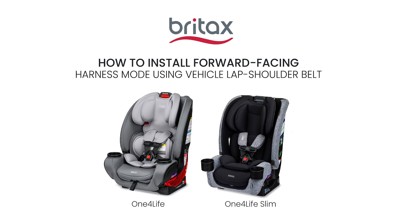 How to Install Britax One4Life/Slim All-in-One Car Seats Forward-Facing w/  Seat Belt