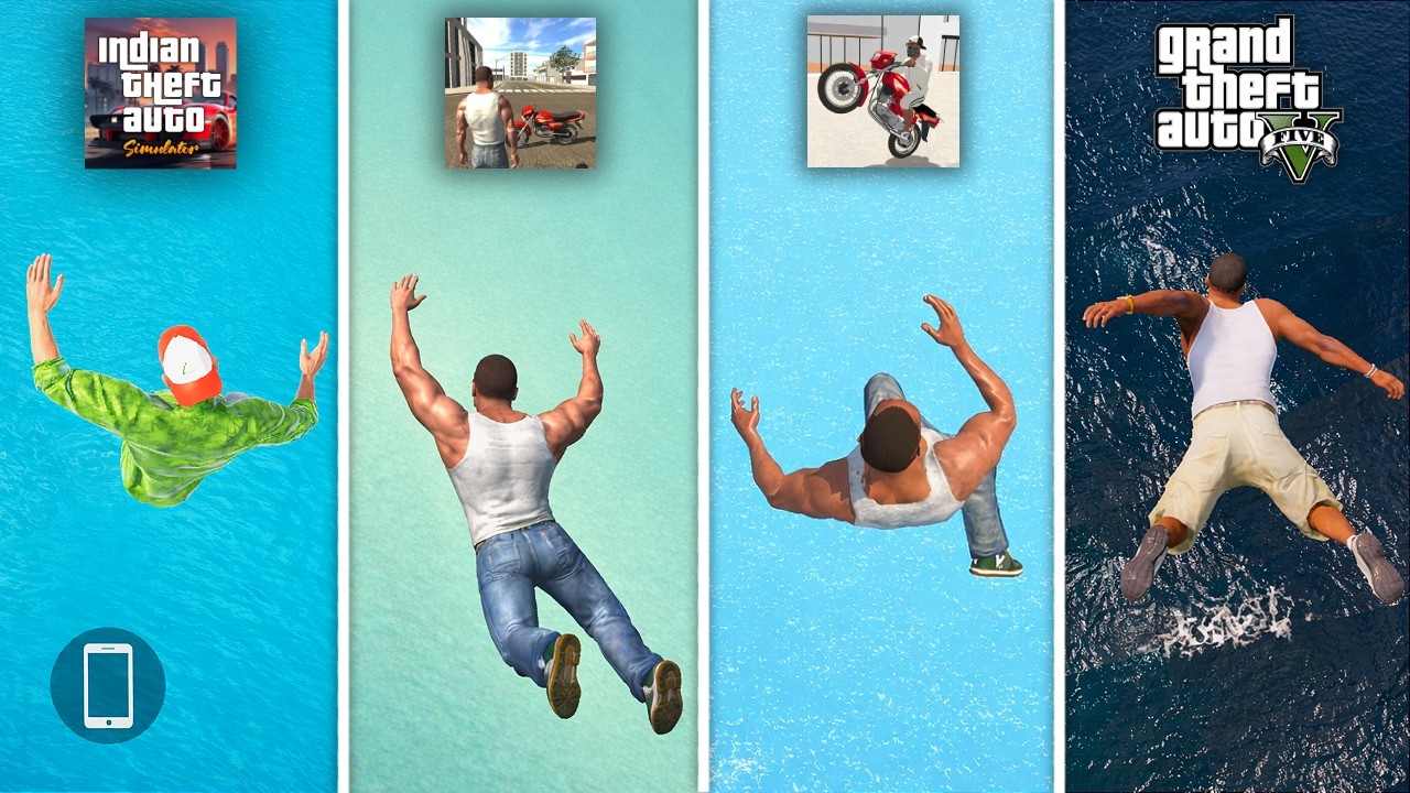 What Happens If You Jump Into the Ocean in Every Indian GTA Game? 😱