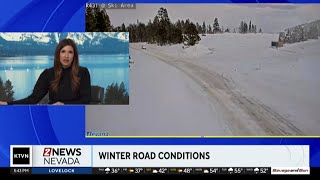 Road conditions on Mount Rose Highway