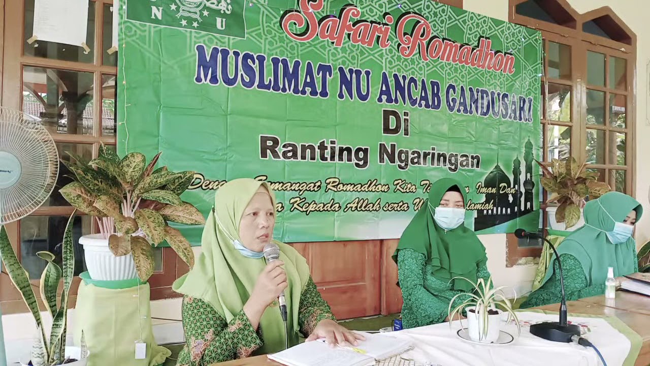 SAMBUTAN KETUA MUSLIMAT RANTING NGARINGAN DALAM SAFARI RAMADAN