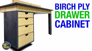 Birch Ply Drawer, Router Bench Cabinet [video 479]