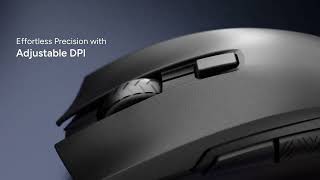 Ambrane SliQ Glow 2.4GHz Rechargeable Wireless & BT Mouse with RGB Light