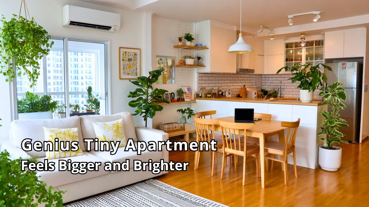 Genius Tiny Apartment Makeover | Clean and Bright Interior Design Style ...