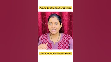 Right To Religion // Article 27 And 28 of Indian Constitution
