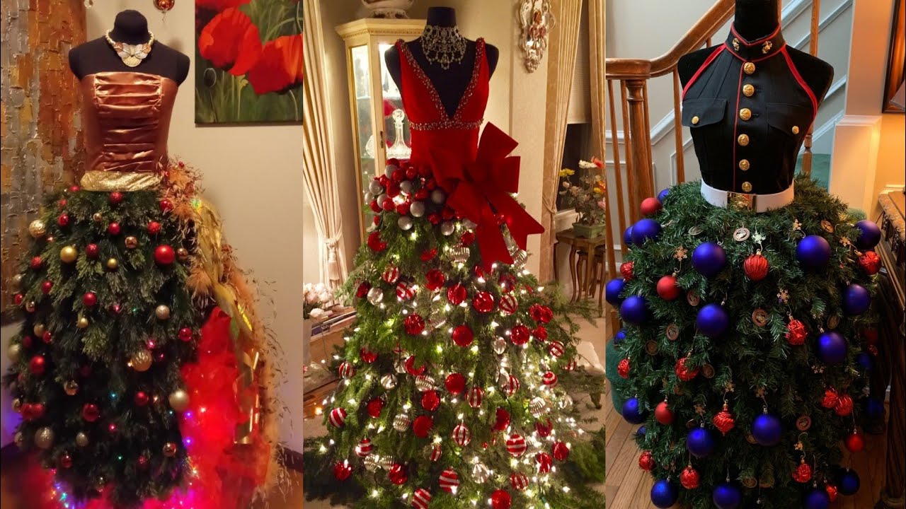 40+ Best Dress Form Christmas Trees - Mannequin Christmas Tree Ideas
