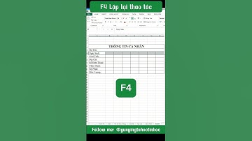 Lặp Lại Thao Tác Trước Đó Trong Excel - Excel Tips