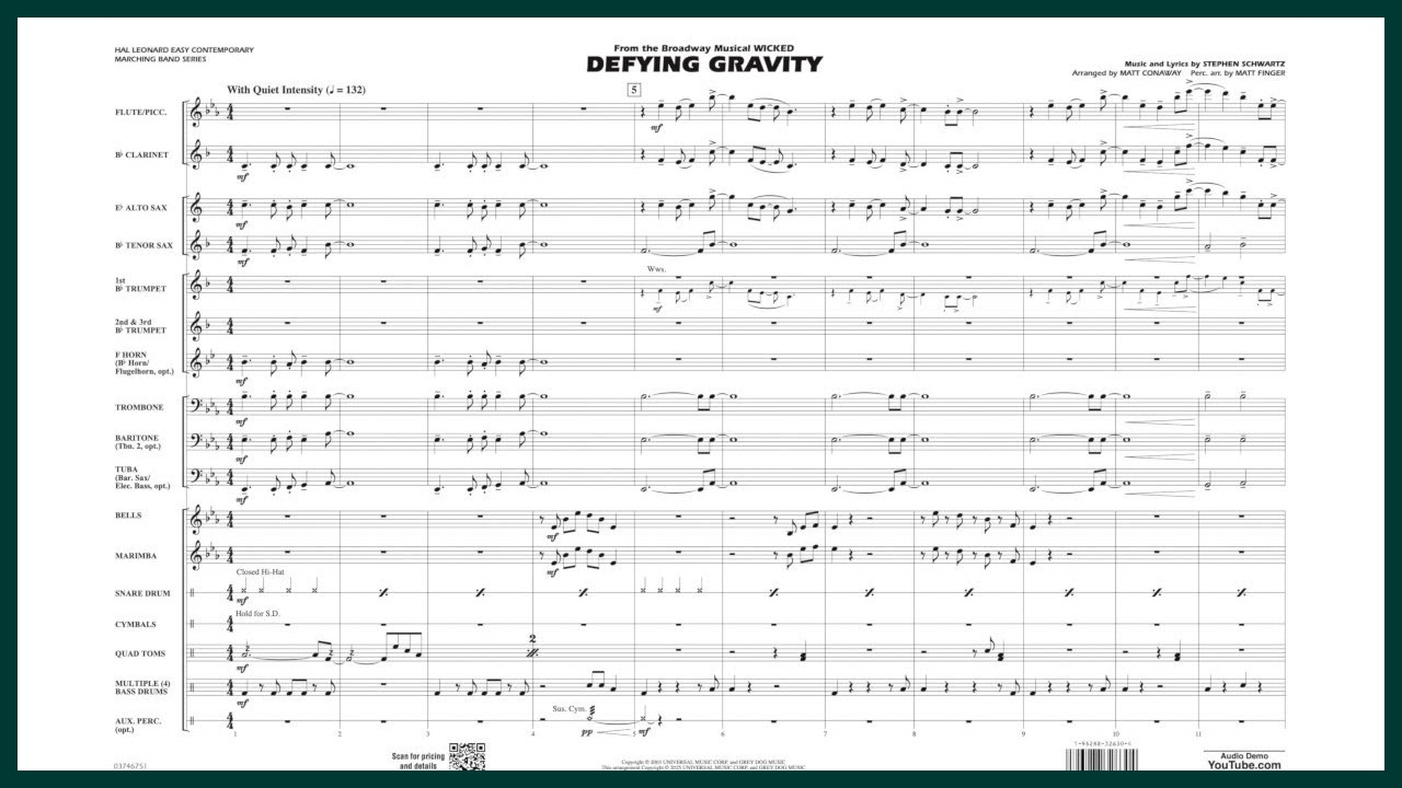 Defying Gravity (from Wicked) by Stephen Schwartz | Arr. Matt Conaway and Matt Finger
