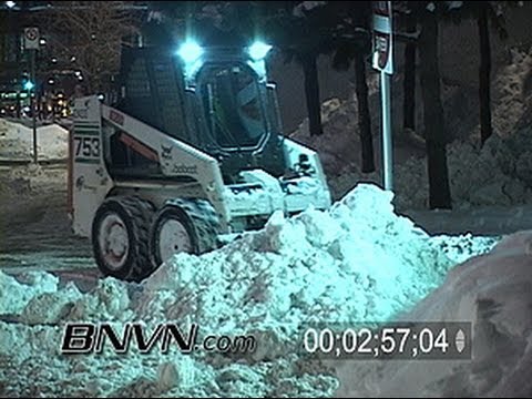 Various Snow Clean Up Video Shot At Night