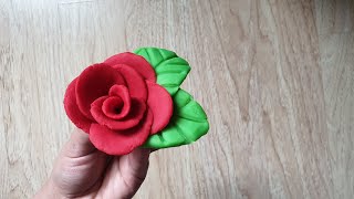 How to make a Play Doh Flower طريقة عمل وردة بالصلصال؟