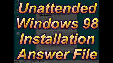 Unattended Windows 98 Installation Answer File