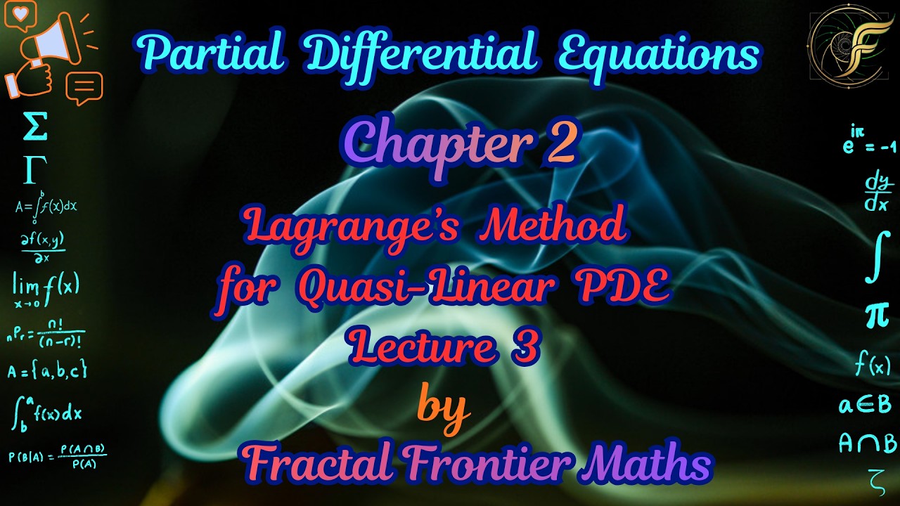 Lecture 3: Lagrange Method: Linear PDE of First Order | BSc / CSIR NET (Hindi)