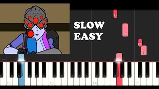 Overwatch - No Mercy - The Living Tombstone Slow Easy Piano Tutorial