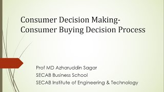 Consumer Buying Decision Process