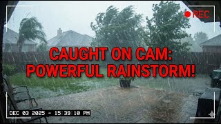 INTENSE Rainstorm Caught on Security Cam! ⛈️