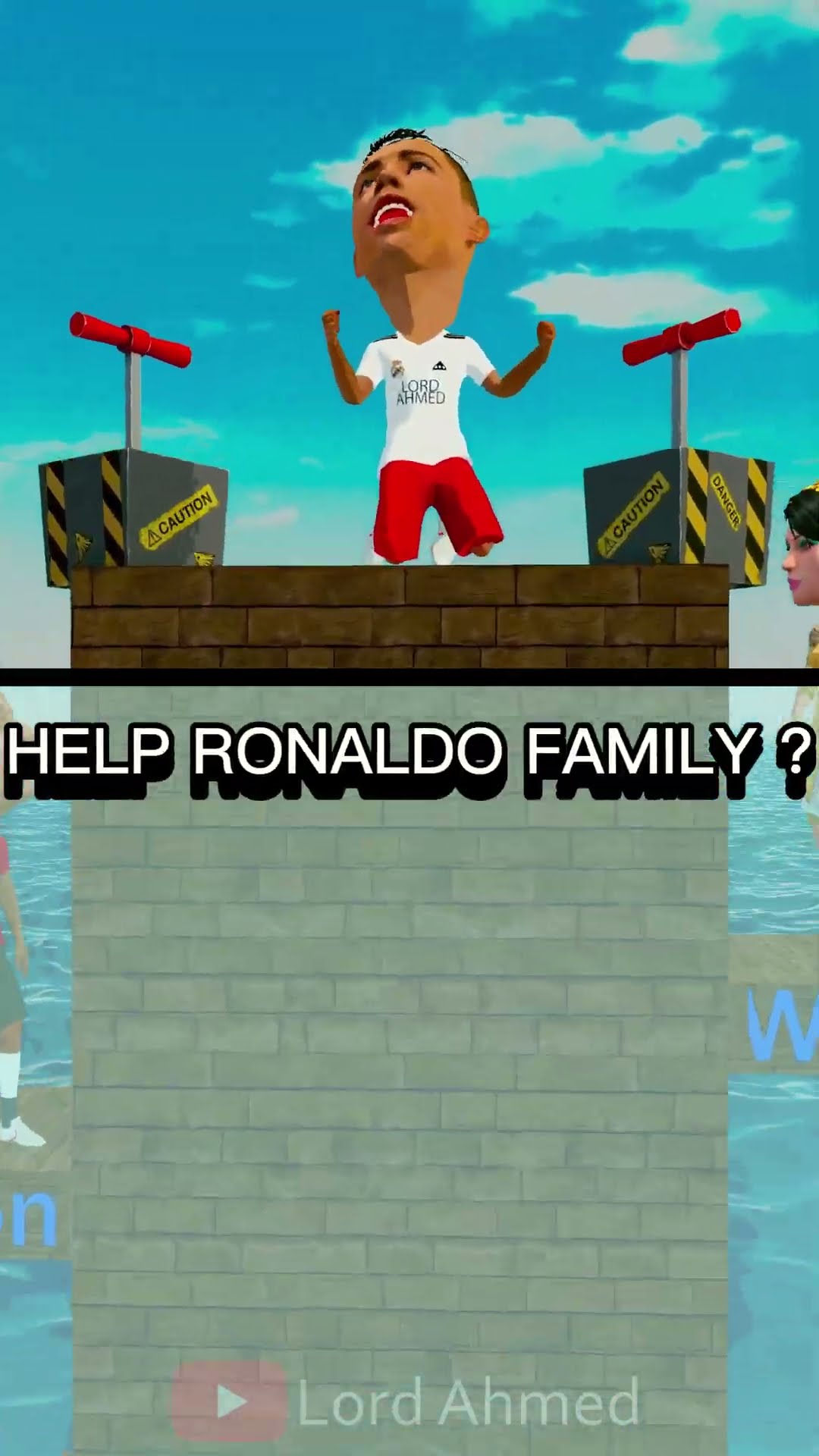 Help Ronaldo save his wife and son ❤️ #shorts