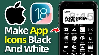 How To Make App Icons Black And White On iPhone iOS 18 (2024) screenshot 5