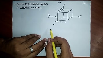 General heat conduction equation for Cartesian co-ordinate