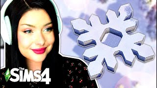 Building a House Out of This SNOWFLAKE SHELL in The Sims 4 // Sims 4 Build Challenge