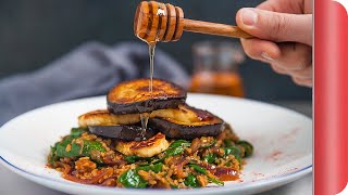 Honey Dripped Halloumi Stack Recipe | Sorted Food